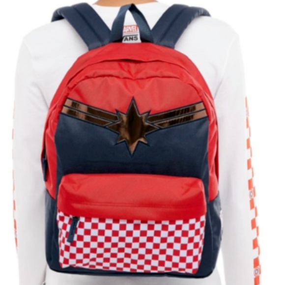 captain marvel vans backpack